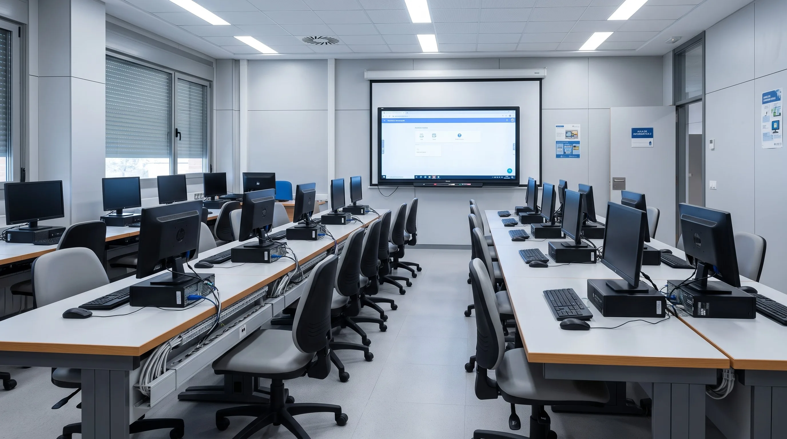 [Imagen de una Pizarra Digital Interactiva en un aula, mostrando contenido educativo]